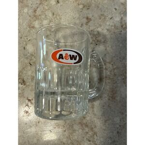 A&W Root Beer Mini Glass Mug 3 Inch Collectible Soda Memorabilia Shot Glass